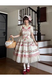 Yolanda Cranberry And Four-Leaf Clover JSK(Reservation/Full Payment Without Shipping)